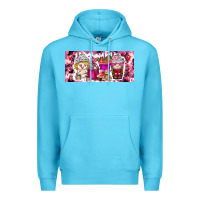 Ocean Blue Valentine Coffee Premium Hoodie - CowhideDigitalArt
