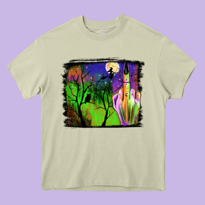 Halloween Background Heavy Core Tee Designed By Jahusdesignshop