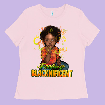 Feeling Blacknificent Ladies Tee Designed By Nancycooperartshop
