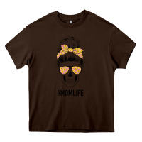 Chocolate Brown Yellow Flower on Pink Background Mom Skull Heavy Core Tee - Bettercallsaul