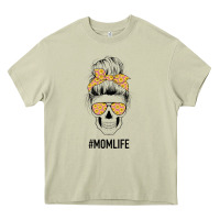 Mossy Yellow Flower on Pink Background Mom Skull Heavy Core Tee - Bettercallsaul