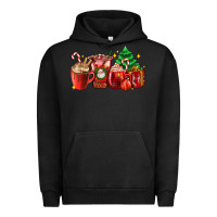 Christmas Coffee Cups With Gift And Christmas Tree Urban Hoodie | Teevron