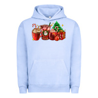 Pigment Grape Ice Christmas coffee cups with gift and Christmas tree Urban Hoodie - AdoDesignShop