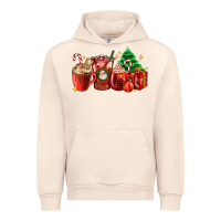 Sandshell Christmas coffee cups with gift and Christmas tree Urban Hoodie - AdoDesignShop