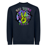 Navy bad witch vibes Heavyweight Sweatshirt - SublimationCraftShop