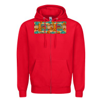 Red Autumn leaves and pumpkin please 11 oz mug Zipper Hoodie - Artiststas