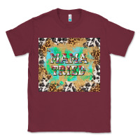 Burgundy mama tried with leopard and cowhide tumbler tbs Classic Tee - TumblerDesignByShophia