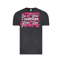 Vintage Black this is what a survivor looks like breast cancer awareness Vintage Tee - Jasminsmagicworld