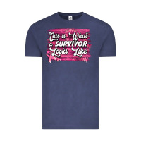 This Is What A Survivor Looks Like Breast Cancer Awareness Vintage Tee | Teevron