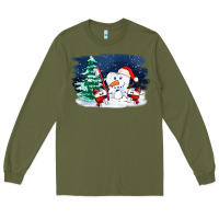 Army Green teeth snow party costom ado Long Sleeve Tee - OliviaCreatesArt