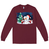Burgundy teeth snow party costom ado Long Sleeve Tee - OliviaCreatesArt