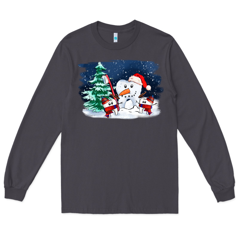 Teeth Snow Party Costom Ado Long Sleeve Tee by OliviaCreatesArt | Teevron