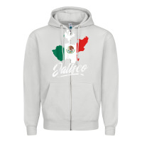 Dove Grey Mexico Jalisco Mexican Flag Gift Zipper Hoodie - trangStudio