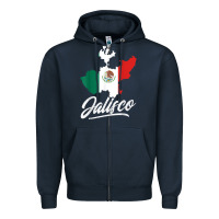 Navy Mexico Jalisco Mexican Flag Gift Zipper Hoodie - trangStudio