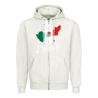 Oatmeal Heather Mexico Jalisco Mexican Flag Gift Zipper Hoodie - trangStudio