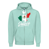 Seafoam Mexico Jalisco Mexican Flag Gift Zipper Hoodie - trangStudio