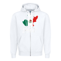 White Mexico Jalisco Mexican Flag Gift Zipper Hoodie - trangStudio