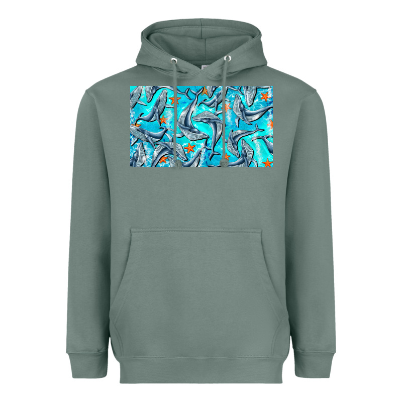 Humpback Whale Cup Heavyweight Hoodie by BarkalooDesign | Teevron