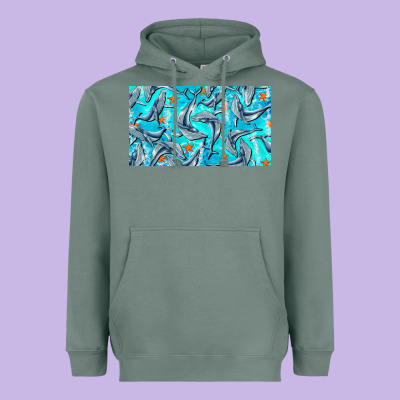 Humpback Whale Cup Heavyweight Hoodie Designed By Barkaloodesign