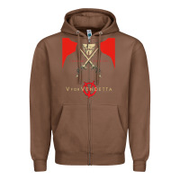 Chestnut V For Vendetta Freedom Forever Zipper Hoodie - trangStudio