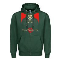 Sports Green V For Vendetta Freedom Forever Zipper Hoodie - trangStudio