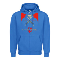 True Royal V For Vendetta Freedom Forever Zipper Hoodie - trangStudio