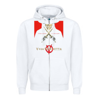 White V For Vendetta Freedom Forever Zipper Hoodie - trangStudio