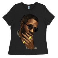 Black black man Ladies Tee - NancyCooperArtShop
