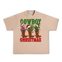 Burro cowboy christmas boots cactus Urban Heavy Tee - CowGirlArtShop