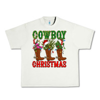 Pistachio cowboy christmas boots cactus Urban Heavy Tee - CowGirlArtShop