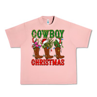 Salmon cowboy christmas boots cactus Urban Heavy Tee - CowGirlArtShop