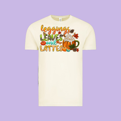 Leaves And Lattes Vintage Tee Designed By Cowgirlartshop