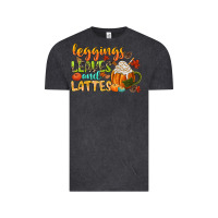 Vintage Black leaves and lattes Vintage Tee - CowGirlArtShop