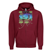 Burgundy Yes Yessongs Zipper Hoodie - trangStudio