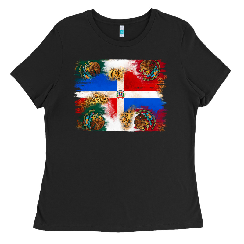 Mexican And Puerto Rico Flag Ladies Tee by texasbilliewilder | Teevron