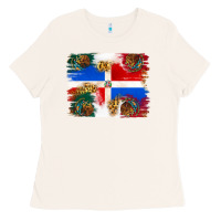 Bone Mexican and Puerto Rico Flag Ladies Tee - texasbilliewilder