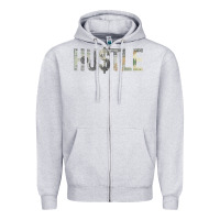 Heather Grey Hustle 100 Dollar Bill Christmas Gift entrepreneur Zipper Hoodie - trangStudio