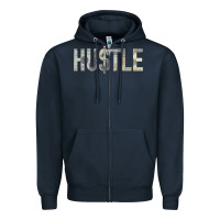 Navy Hustle 100 Dollar Bill Christmas Gift entrepreneur Zipper Hoodie - trangStudio