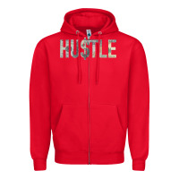 Red Hustle 100 Dollar Bill Christmas Gift entrepreneur Zipper Hoodie - trangStudio