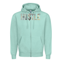 Seafoam Hustle 100 Dollar Bill Christmas Gift entrepreneur Zipper Hoodie - trangStudio
