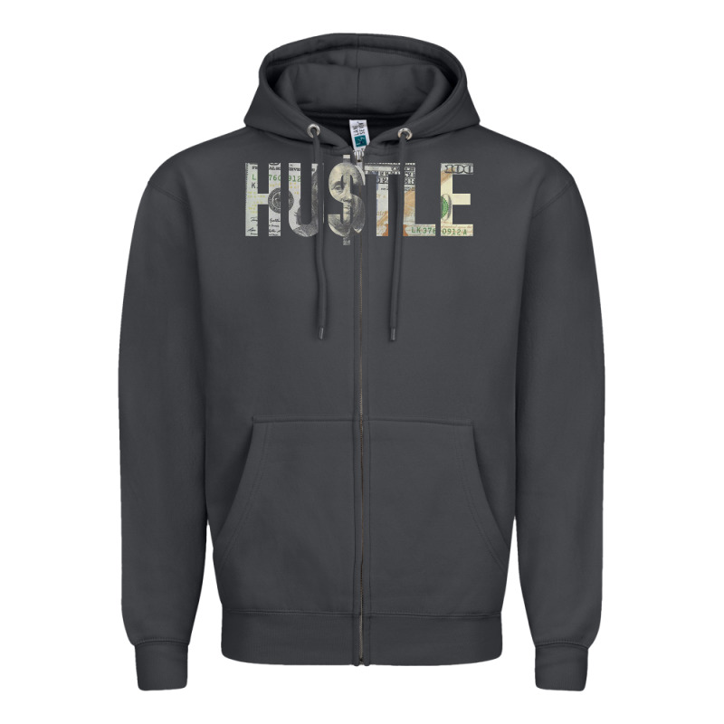 Hustle 100 Dollar Bill Christmas Gift Entrepreneur Zipper Hoodie by trangStudio | Teevron