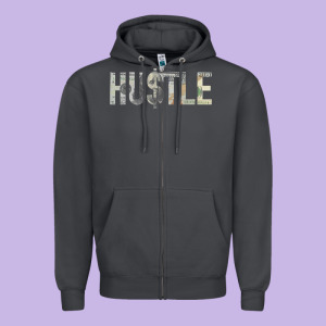 Hustle 100 Dollar Bill Christmas Gift Entrepreneur Zipper Hoodie Designed By Trangstudio