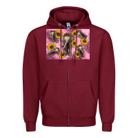 Burgundy Baby elephant sunflowers kid's bottle Zipper Hoodie - Artiststas