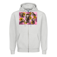 Dove Grey Baby elephant sunflowers kid's bottle Zipper Hoodie - Artiststas