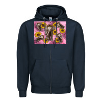 Navy Baby elephant sunflowers kid's bottle Zipper Hoodie - Artiststas