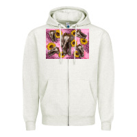 Oatmeal Heather Baby elephant sunflowers kid's bottle Zipper Hoodie - Artiststas