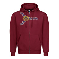 Burgundy St Louis Missouri Flag Vintage Faded Home Family Zipper Hoodie - trangStudio