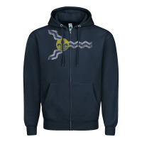 Navy St Louis Missouri Flag Vintage Faded Home Family Zipper Hoodie - trangStudio