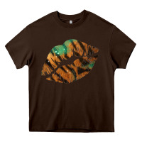 Chocolate Brown Tiger Lips Heavy Core Tee - Bettercallsaul