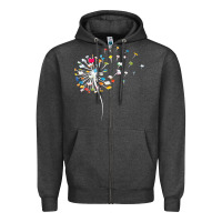 Charcoal Heather Womens Funny Dandelion Books Gift For Reading Lover Women Girls V-Neck Zipper Hoodie - trangStudio